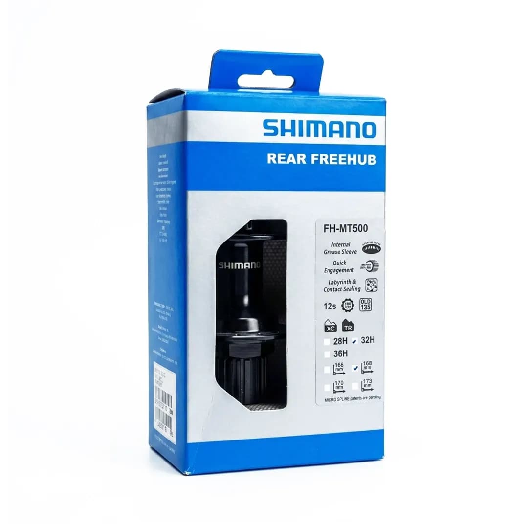 Maza trasera Shimano FH-MT500 12V 32H 168mm Micro Spline